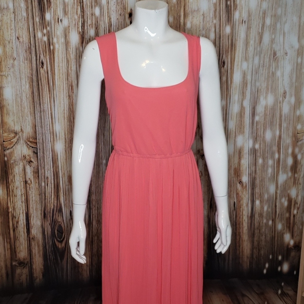 Torrid peachy pink pleated maxi